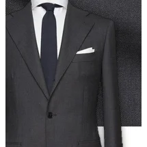 Costume Gris Anthracite serge — détail tissu et finition sur mesure