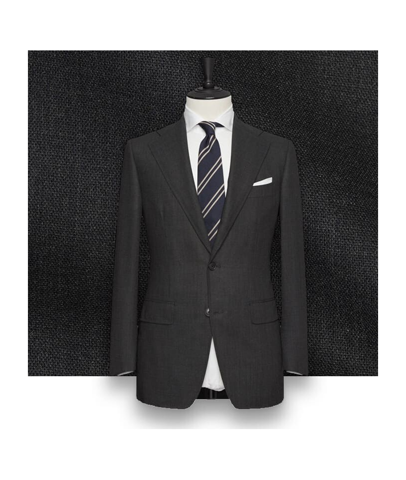 Costume Gris Anthracite Fil à Fil – Élégance Assurée