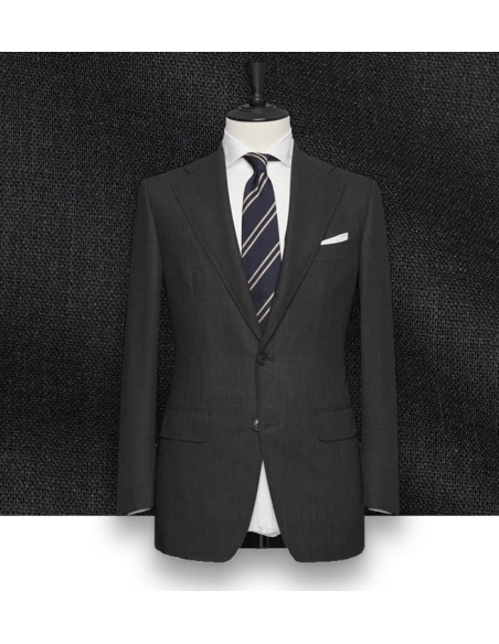 Costume Gris Anthracite Fil à Fil – Élégance Assurée
