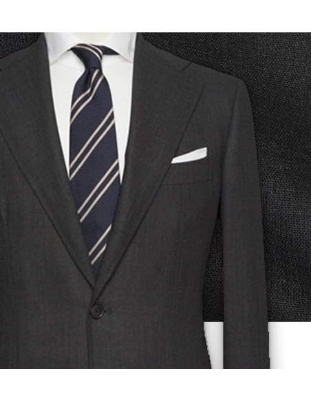 Costume Gris Anthracite Fil à Fil – Élégance Assurée