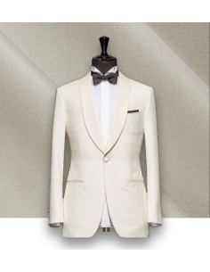 Smoking Blanc col châle