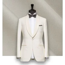 Smoking Blanc col châle : Élégance et Chic | Costume Privé Paris