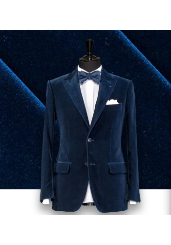 Blazer Bleu Velours Élégant pour un Style Chic et Unique