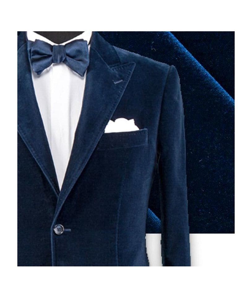 Blazer Bleu Velours Élégant pour un Style Chic et Unique