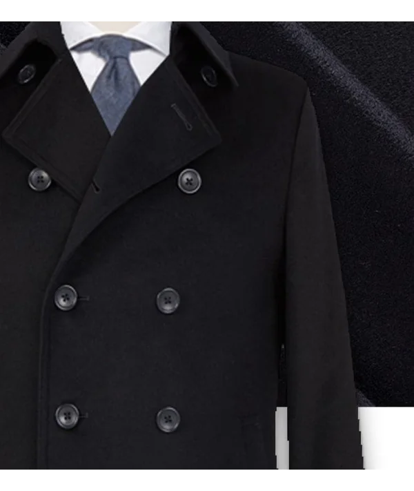 Manteau Caban Bleu navy Cachemire | Costume Privé Paris