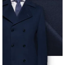 Manteau Caban Bleu Intense en Laine & | Costume Privé Paris