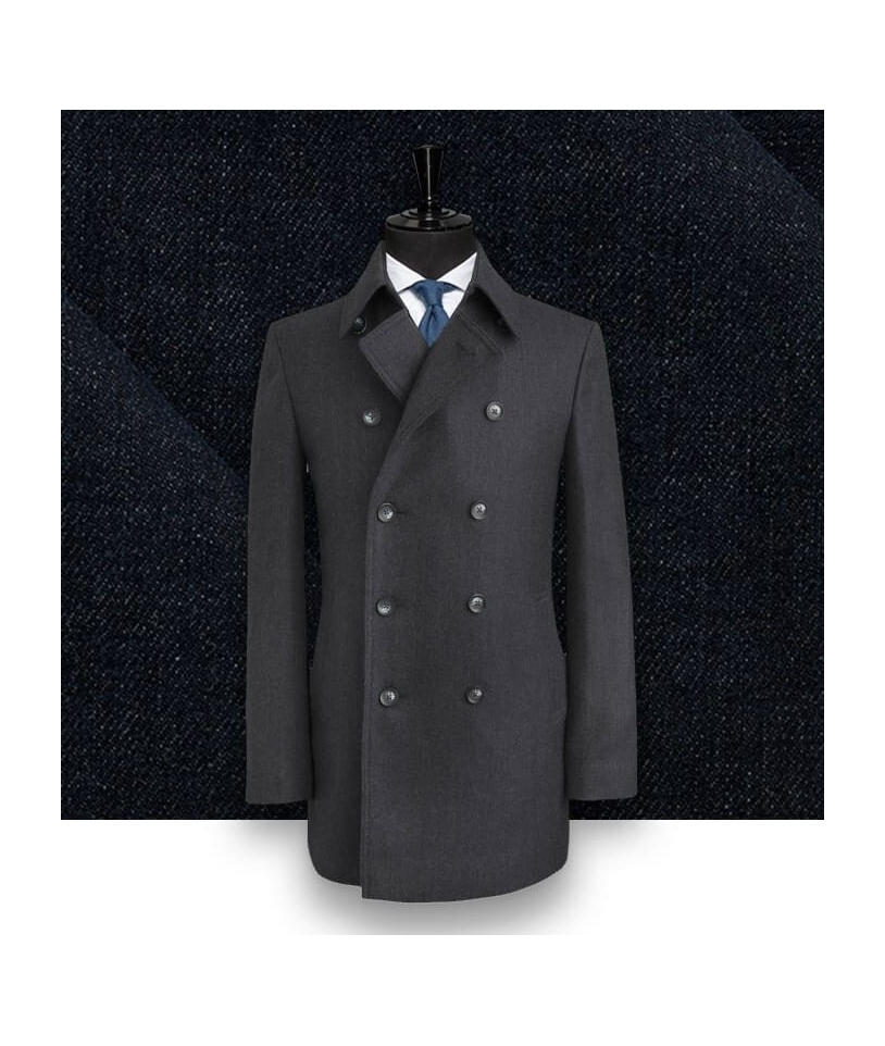 Manteau Caban Bleu Denim : Élégance et Style Assuré