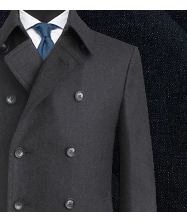 Manteau Caban Bleu Denim automne-hiver | Costume Privé Paris