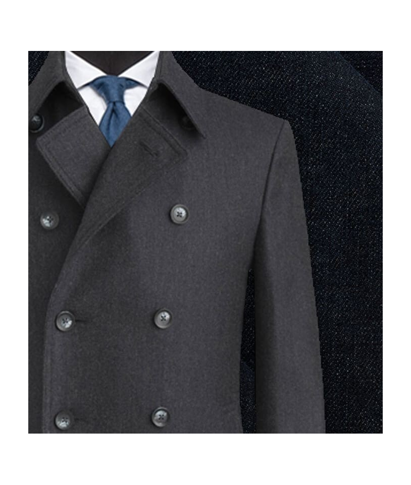 Manteau Caban Bleu Denim : Élégance et Style Assuré