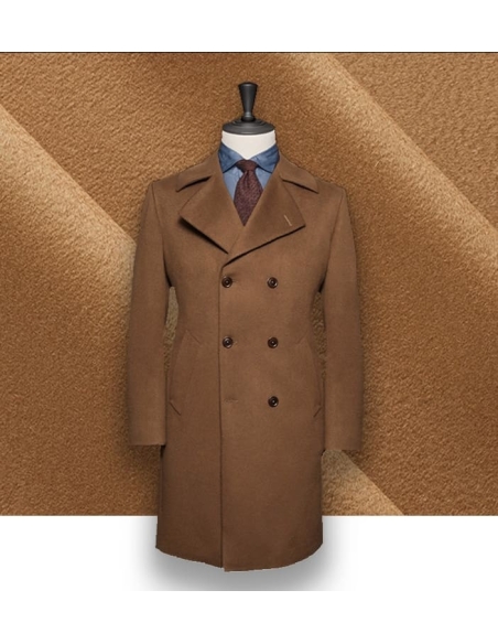 Manteau Caban Camel en Laine & Cachemire | Costume Privé Paris