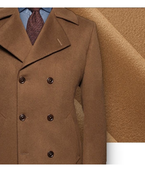 Manteau Caban Camel en Laine & Cachemire | Costume Privé Paris