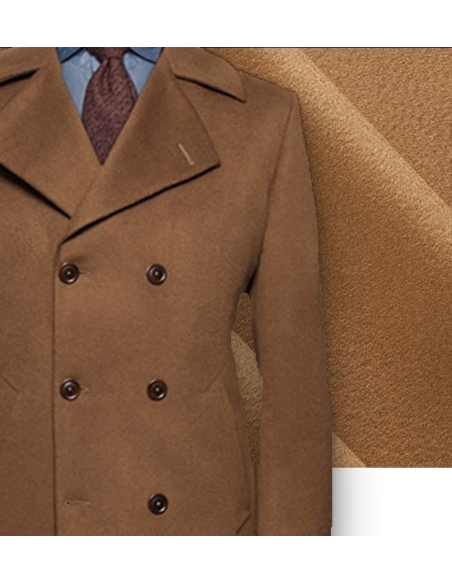 Manteau Caban Camel en Laine & Cachemire | Costume Privé Paris