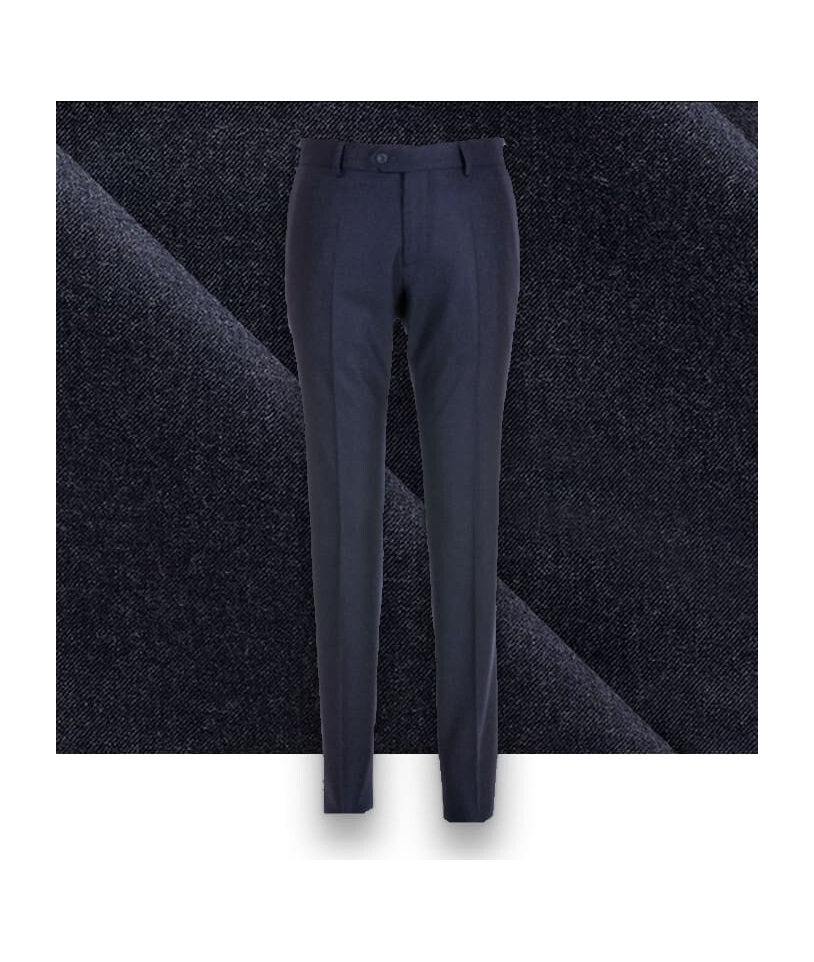 Pantalon Bleu Nuit en Flanelle : Élégance et Confort