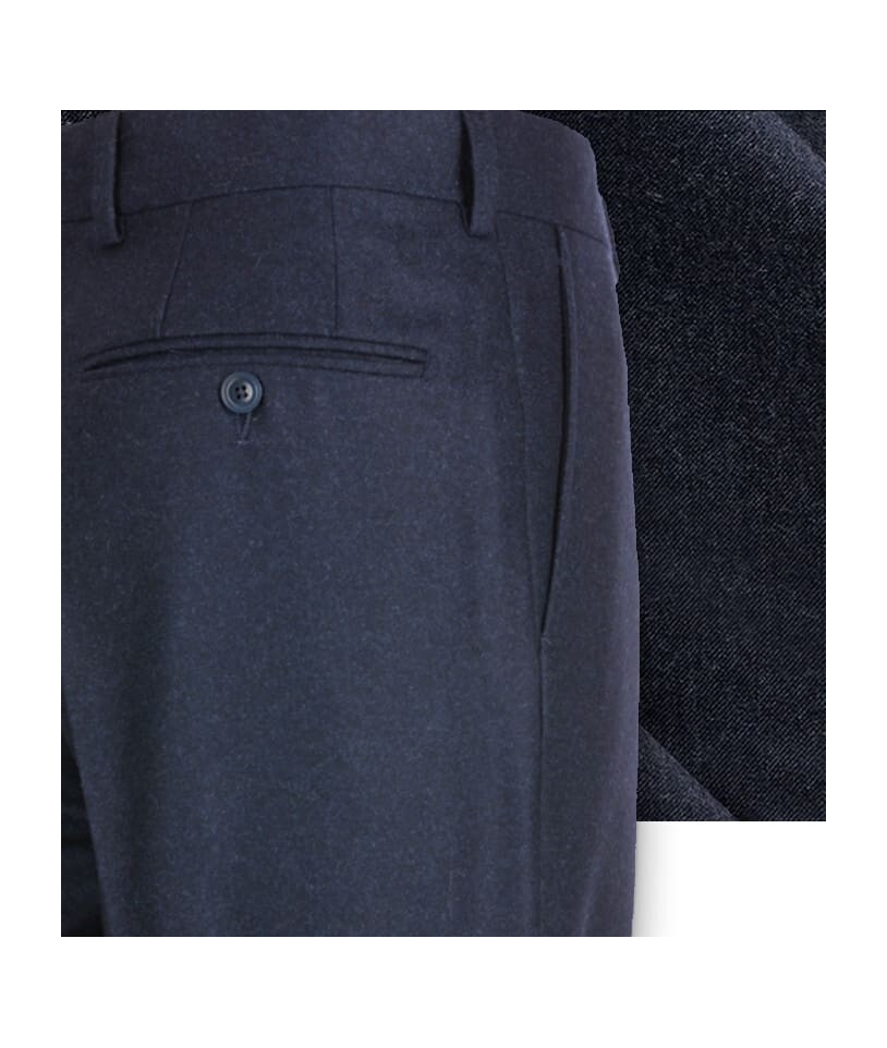 Pantalon Bleu Nuit en Flanelle : Élégance et Confort