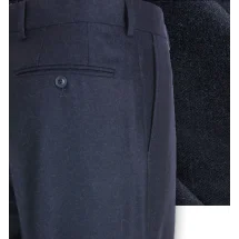 Pantalon Bleu Nuit en Flanelle : Élégance | Costume Privé Paris
