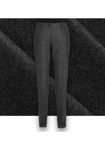 Pantalon Gris Anthracite en Flanelle - Élégance Assurée