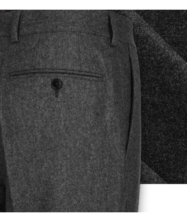 Pantalon Gris Anthracite en Flanelle | Costume Privé Paris