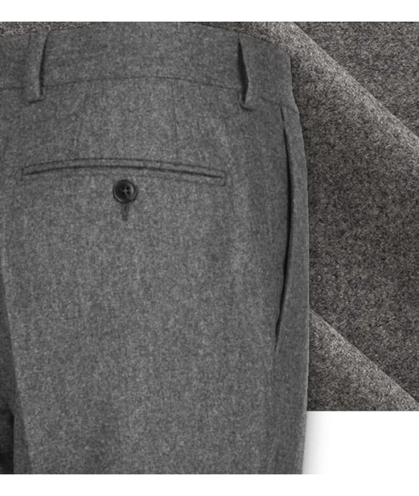 Pantalon Gris Moyen Flanelle | Costume Privé Paris