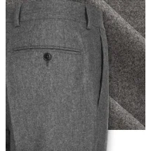 Pantalon Gris Moyen Flanelle | Costume Privé Paris