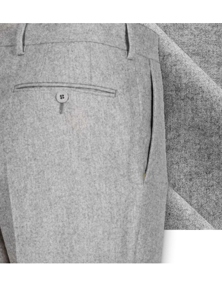 Pantalon Gris Clair Flanelle | Costume Privé Paris