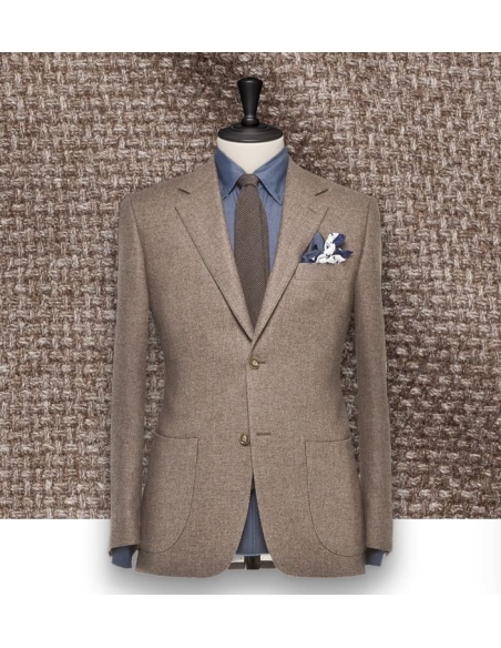 Blazer marron femme natté | Costume Privé Paris