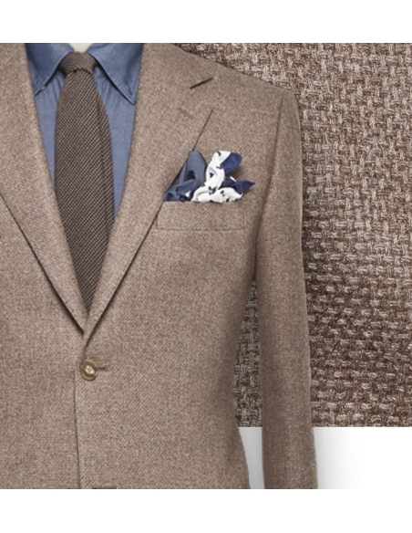 Blazer marron femme natté | Costume Privé Paris