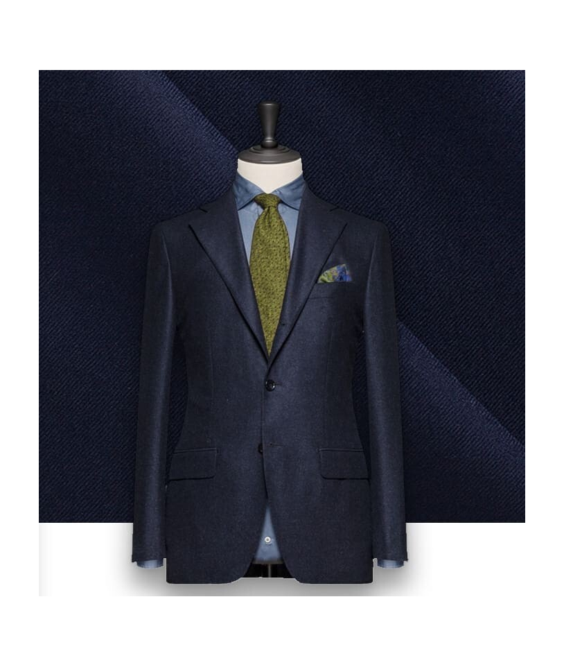 Costume Bleu Flanelle : L'Élégance Premium Automne-Hiver
