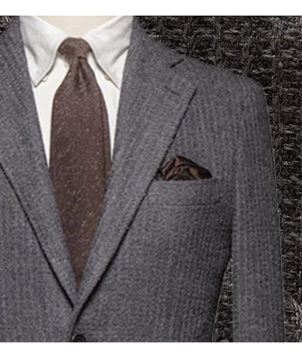 Blazer Gris Bouclé Élégant pour un Style | Costume Privé Paris