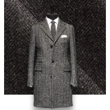Manteau Gris Anthracite Élégant et Chic | Costume Privé Paris
