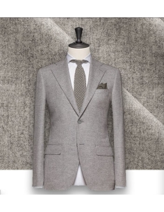 Costume Gris Clair Flanelle Uni