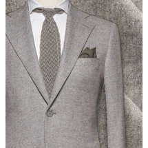 Costume Gris Clair en Flanelle | Costume Privé Paris