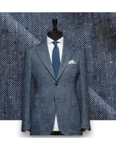 Blazer Bleu Clair Tweed Eté