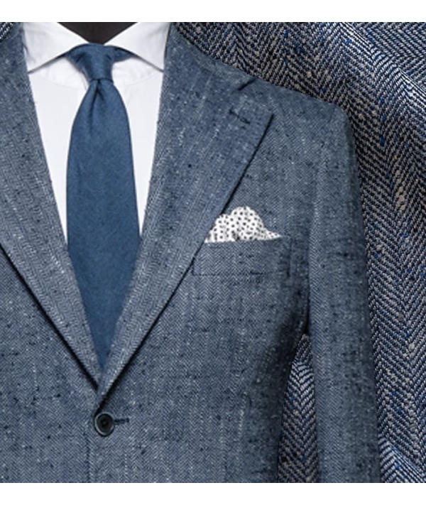 Blazer Bleu Clair en Tweed - Élégance d'Été