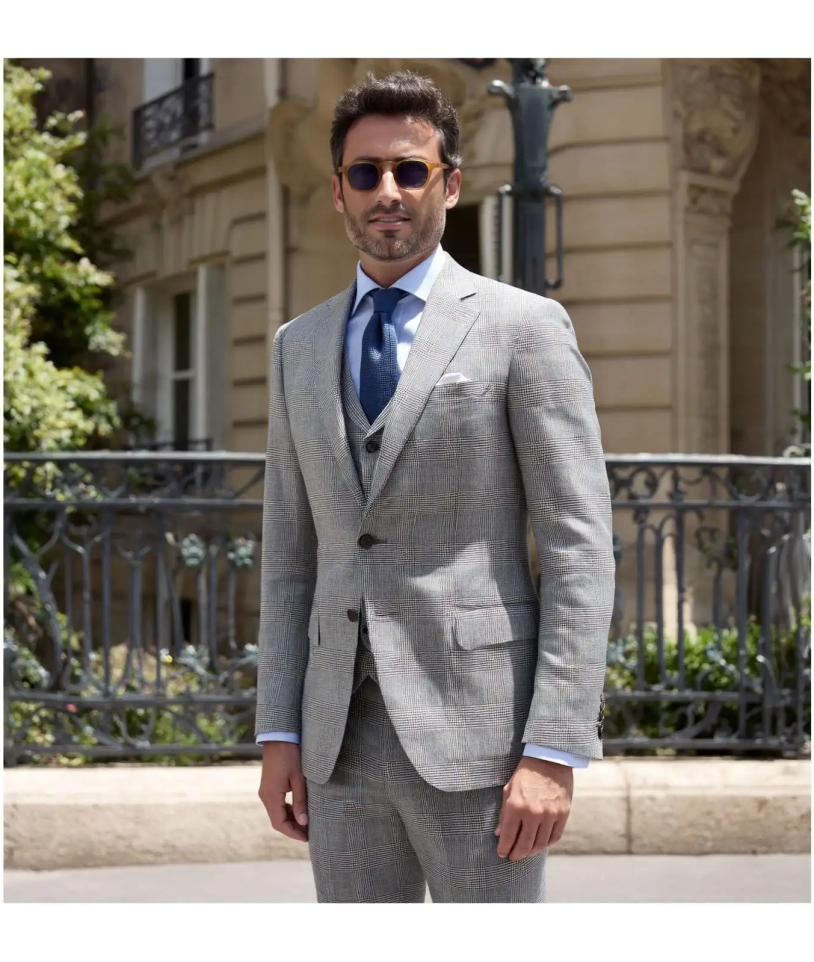 Costume Prince de Galles | Coupe ajustée en laine vierge