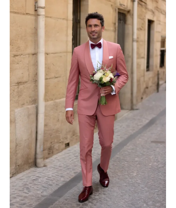Costume Mariage Corail Homme Sur Mesure | Costume Privé Paris