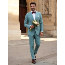 Costume mariage bleu turquoise | Costume Privé Paris