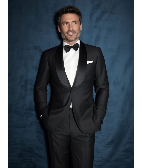 Smoking Noir Col Chale : Élégance et Chic | Costume Privé Paris