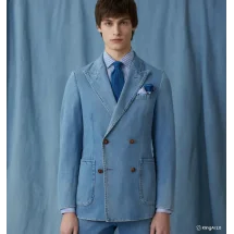 Blazer Croisé bleu denim | Costume Privé Paris