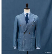 Blazer Croisé bleu denim | Costume Privé Paris