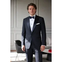 Smoking Bleu nuit col châle | Costume Privé Paris