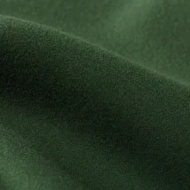 Smoking croisé 1 bouton col châle vert foncé — détail macro tissu