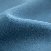 Smoking croisé 2 boutons col châle bleu clair — détail macro tissu
