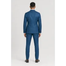 Costume Bleu canard 3 pieces — vue de dos porté