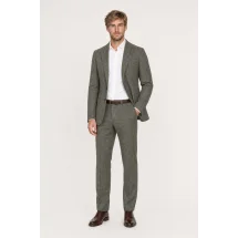 veste croisée été vert olive - Style et confort pour la saison estivale — porté décontracté veste ouverte