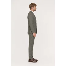 veste croisée été vert olive - Style et confort pour la saison estivale — vue profil porté