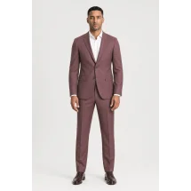 Costume mariage poudré foncé - élégance et raffinement pour votre grand jour. — porté face — sur mesure — Costume Privé Paris