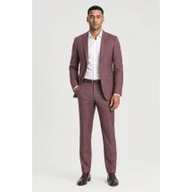 Costume mariage poudré foncé - élégance et raffinement pour votre grand jour. — porté décontracté veste ouverte