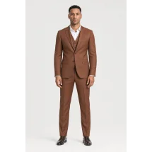 Costume mariage terracotta — porté face — sur mesure — Costume Privé Paris