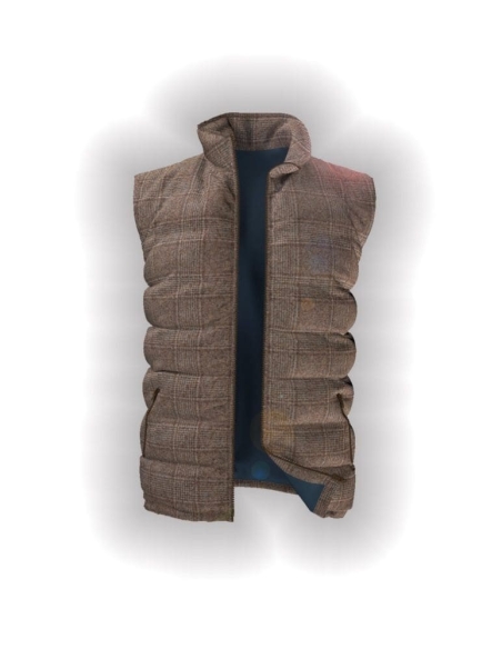 Doudoune sans manche marron clair Prince | Costume Privé Paris