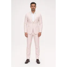 Smoking mariage rose poudré - élégance et raffinement pour votre grand jour — porté face — sur mesure — Costume Privé Paris